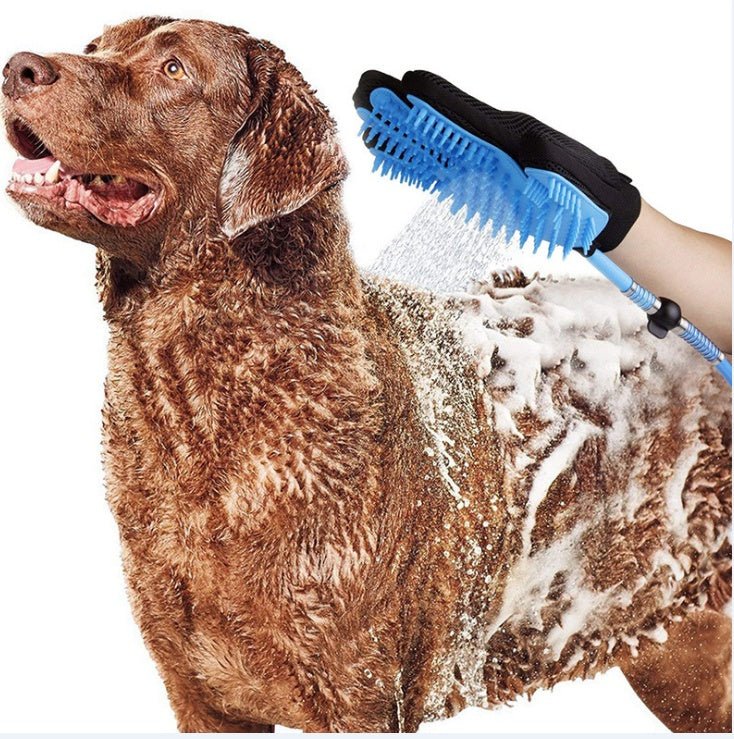 3 - in - 1 Pet Bathing & Massage Glove Sprayer | Dog & Cat Shower Brush with Water Comb - Happy paws world