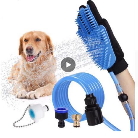 3 - in - 1 Pet Bathing & Massage Glove Sprayer | Dog & Cat Shower Brush with Water Comb - Happy paws world