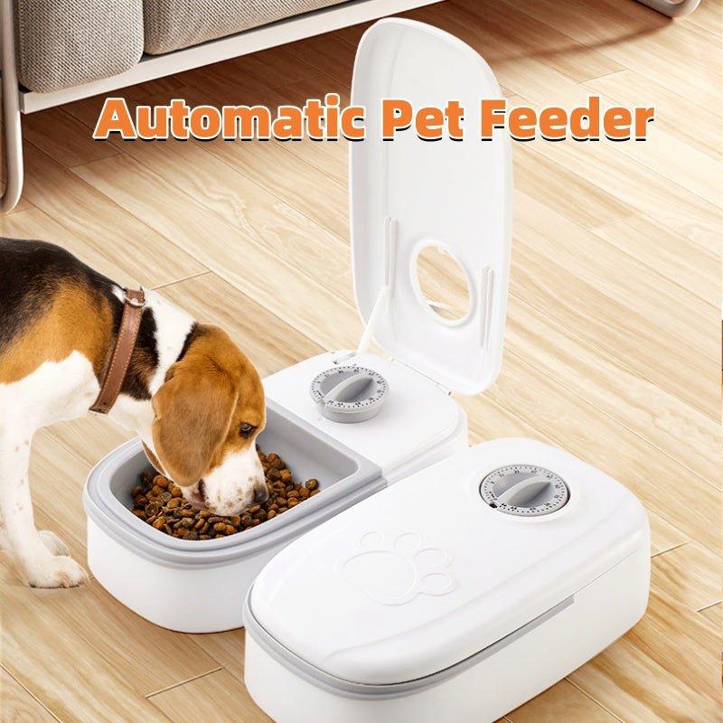 Automatic Pet Feeder Smart Food Dispenser For Cats Dogs Timer Stainless Steel Bowl Auto Dog Cat Pet Feeding Pets Supplies - Happy paws world