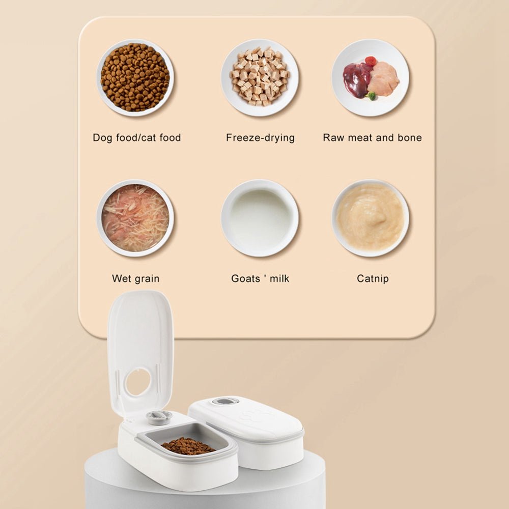 Automatic Pet Feeder Smart Food Dispenser For Cats Dogs Timer Stainless Steel Bowl Auto Dog Cat Pet Feeding Pets Supplies - Happy paws world
