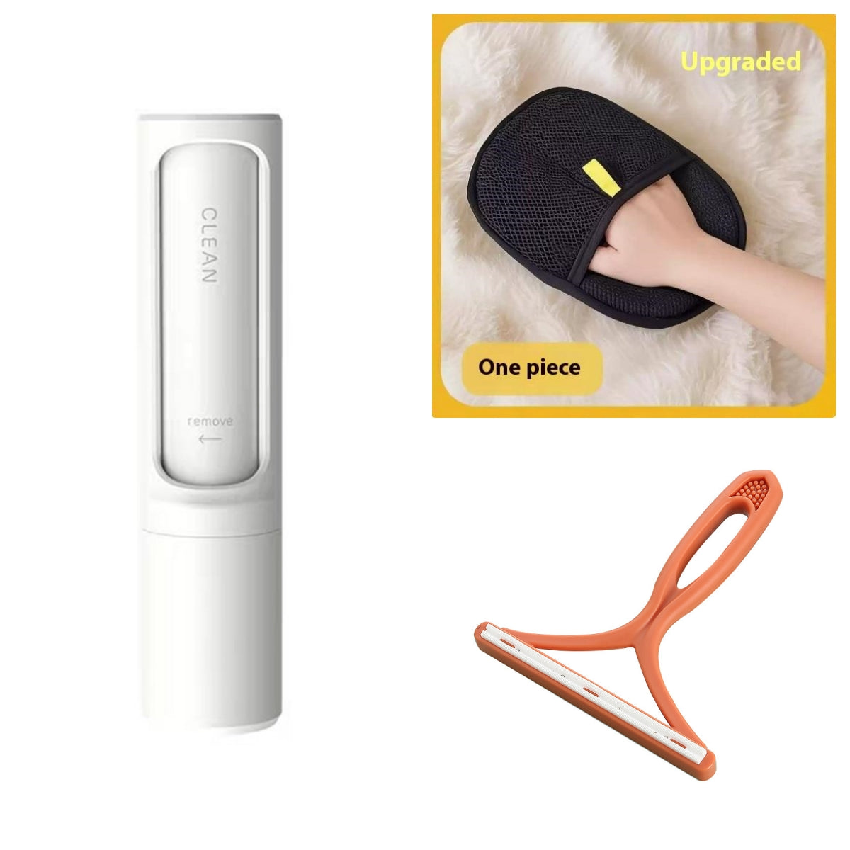2-1 Reusable Pet Hair Remover Brush Lint Roller Portable Effective Self Cleaning Tool for Cat Dog Fur Hair Dust Removal Brush 2-1 Reusable Pet Hair Remover Brush Lint Rolle