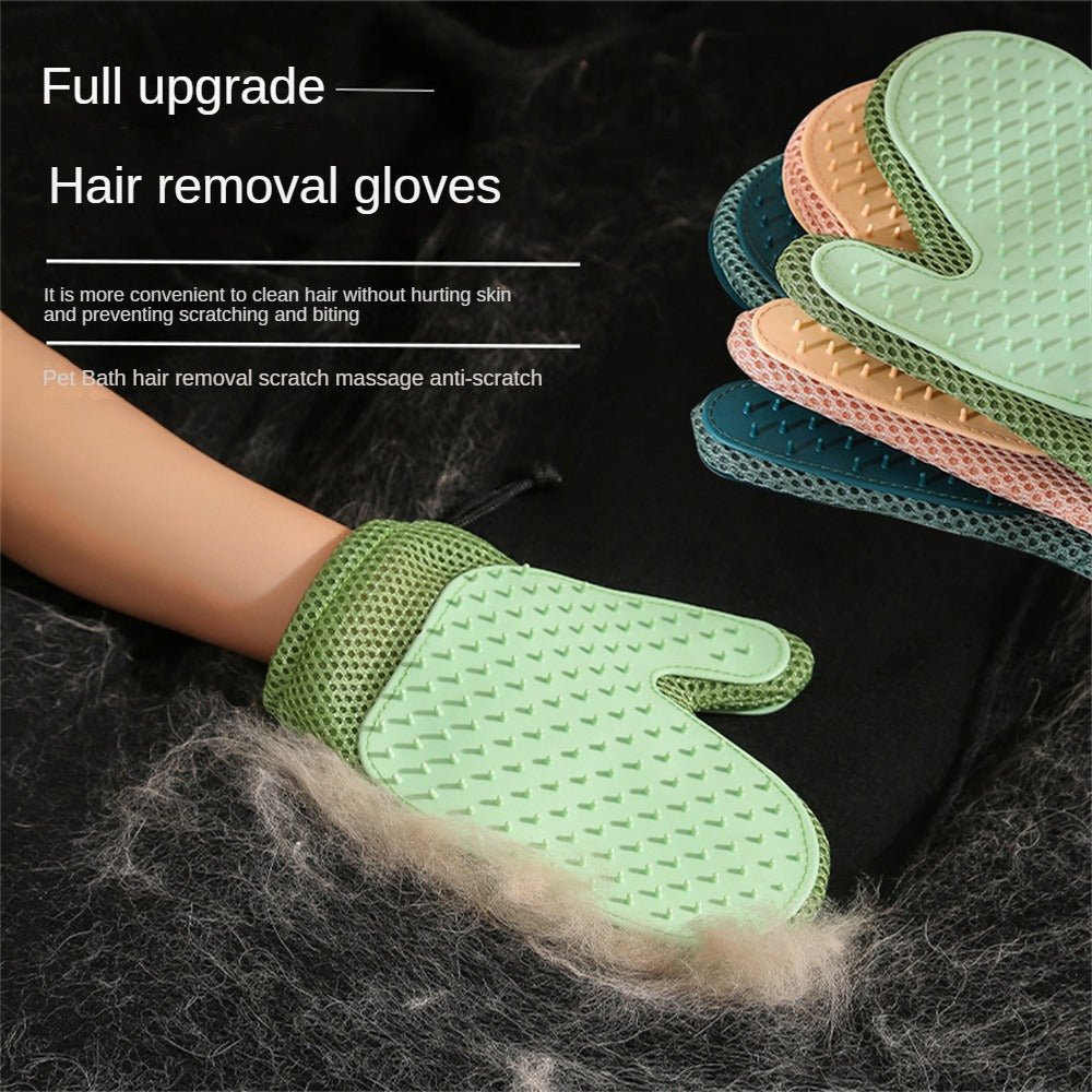 Cat  Dog Grooming Glove Brush For Shedding Pet Hair Remover Mitt Cleaner Grooming Glove - Happy paws world