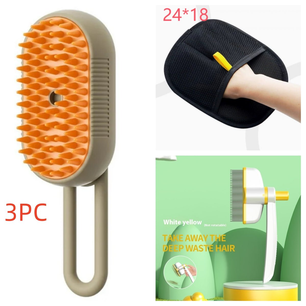 Cat Steam Brush Steamy Dog Brush 3 In 1 Electric Spray Cat Hair Brushes For Massage Pet Grooming Comb Hair Removal Combs Pet Products - Happy paws world