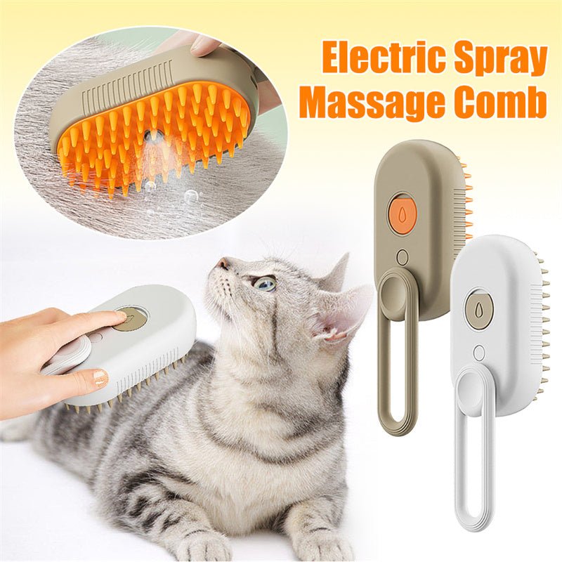 Cat Steam Brush Steamy Dog Brush 3 In 1 Electric Spray Cat Hair Brushes For Massage Pet Grooming Comb Hair Removal Combs Pet Products - Happy paws world