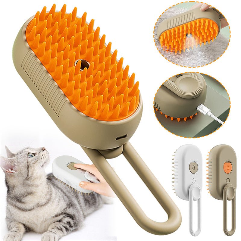 Cat Steam Brush Steamy Dog Brush 3 In 1 Electric Spray Cat Hair Brushes For Massage Pet Grooming Comb Hair Removal Combs Pet Products - Happy paws world