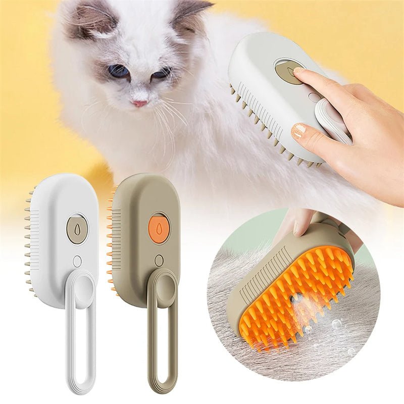 Cat Steam Brush Steamy Dog Brush 3 In 1 Electric Spray Cat Hair Brushes For Massage Pet Grooming Comb Hair Removal Combs Pet Products - Happy paws world