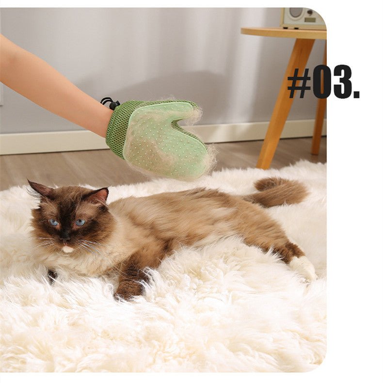 Comb 2 - in - 1 Floating Hair Removal Pet Gloves Pet Supplies Dog Cat Hair Remove - Happy paws world