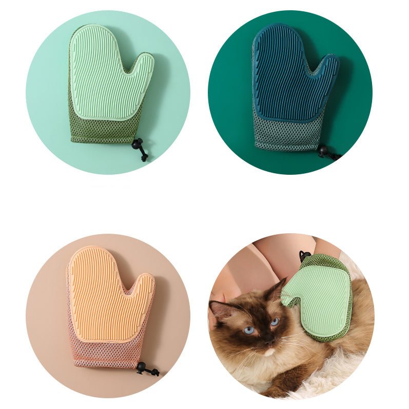 Comb 2 - in - 1 Floating Hair Removal Pet Gloves Pet Supplies Dog Cat Hair Remove - Happy paws world