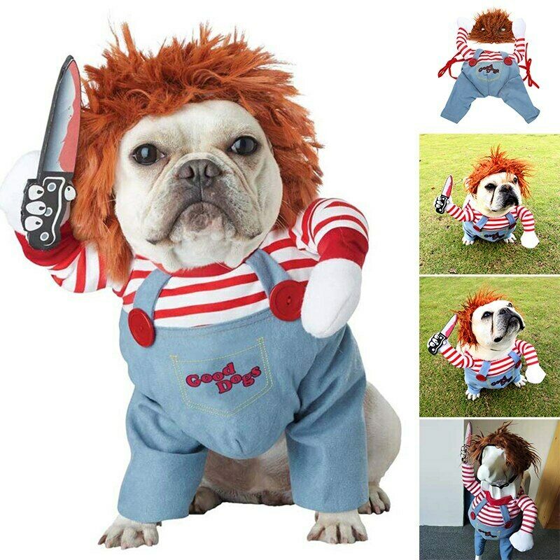 Halloween Pet Costume Pet Dog Funny Clothes Adjustable Dog Cosplay Costume Scary Costume Party Gatherings - Happy paws world