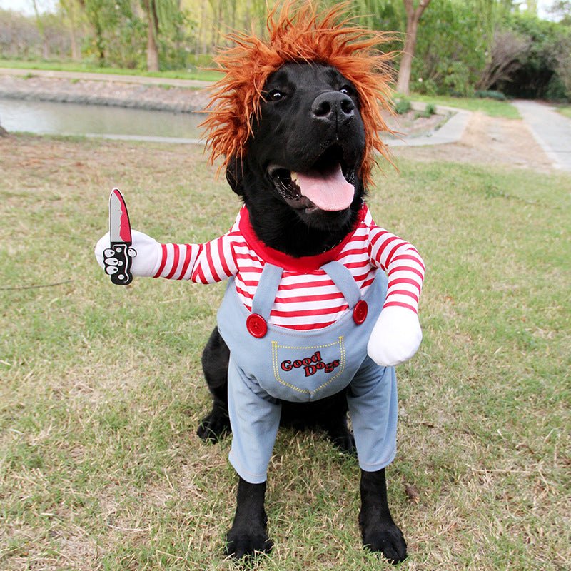 Halloween Pet Costume Pet Dog Funny Clothes Adjustable Dog Cosplay Costume Scary Costume Party Gatherings - Happy paws world