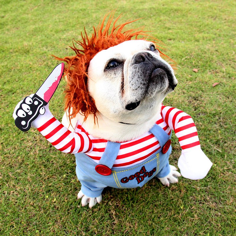 Halloween Pet Costume Pet Dog Funny Clothes Adjustable Dog Cosplay Costume Scary Costume Party Gatherings - Happy paws world