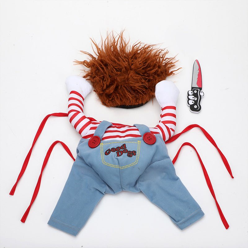Halloween Pet Costume Pet Dog Funny Clothes Adjustable Dog Cosplay Costume Scary Costume Party Gatherings - Happy paws world