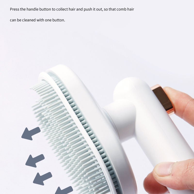 Pet Comb Cat Dog To Remove Floating Hair Pet Hair Brush Hair Removal Artifact Pet Grooming Brush Supplies Self Cleaning Comb Pet Products - Happy paws world