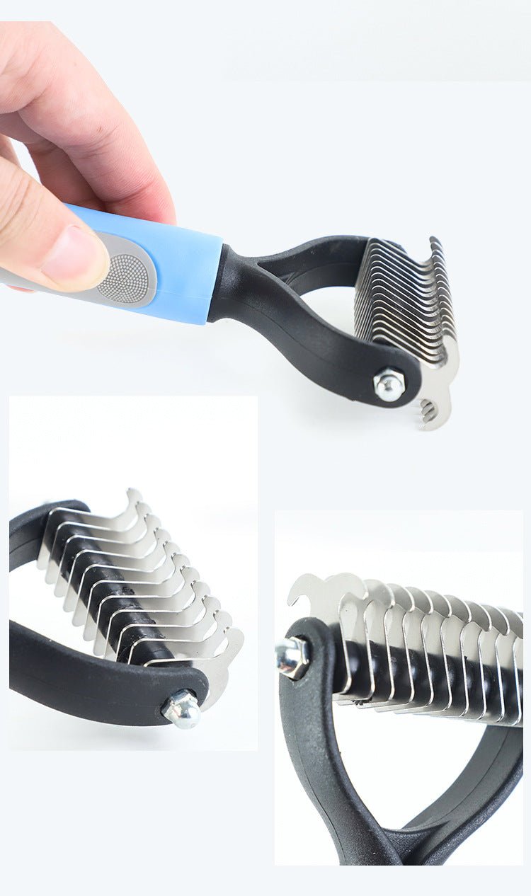 👉 Premium Stainless Steel Open Knot Pet Grooming Comb - Happy paws world