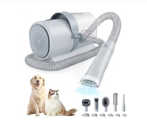 Professional Dog Grooming Clippers With 2.5L Cup, 3 Suction Modes, Cordless Clippers, 5 Groomer Tools, Low Noise Pet Hair Trimmer For - Happy paws world