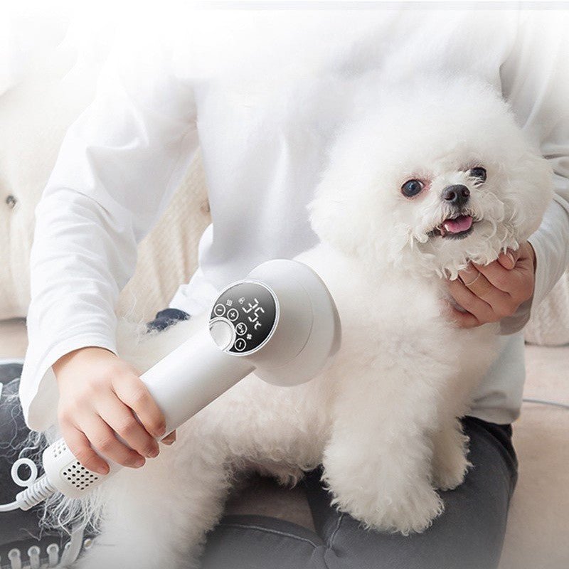 Smart Pet Hair Dryer Dog Golden Retriever Cat Grooming Hairdressing Blow & Comb Silent No Harm Pet Cleaning Supplies Pet Products - Happy paws world